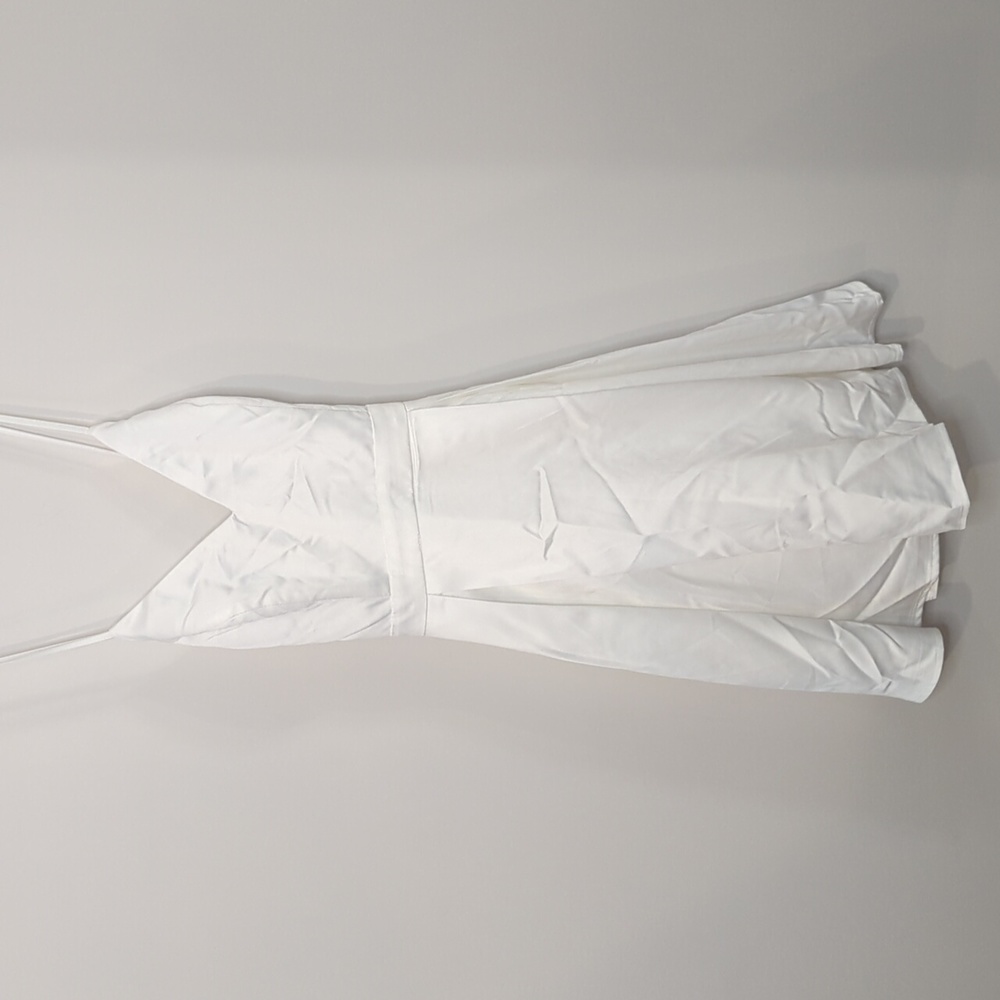 White Satin Flare dress